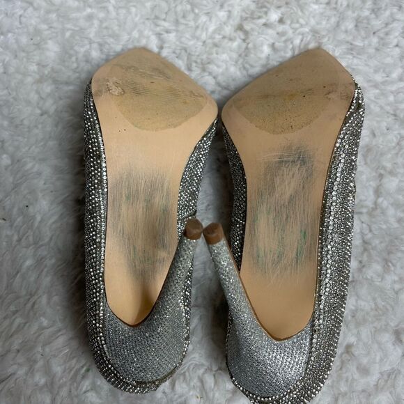 Steve Madden Alary Rhinestone slip on heels pointed toe size 7.5M - Picture 8 of 12
